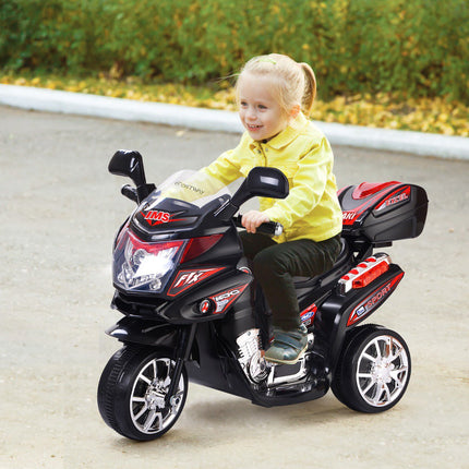 Kids 6V Electric Motorcycle, 3-Wheel, Music, LED