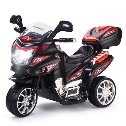 Kids 6V Electric Motorcycle, 3-Wheel, Music, LED