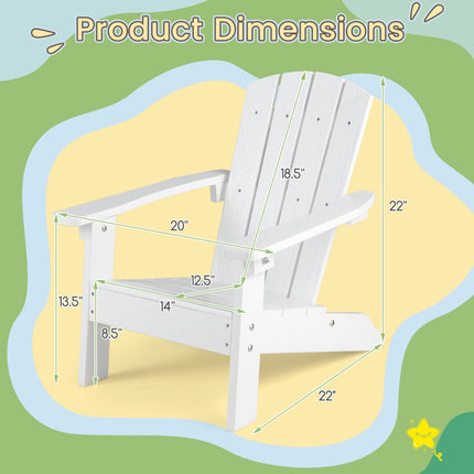 Kids Adirondack Chair – All-Weather HIPS, High Back