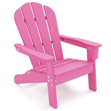 Kids Adirondack Chair, High Back, All-Weather HIPS, Pink