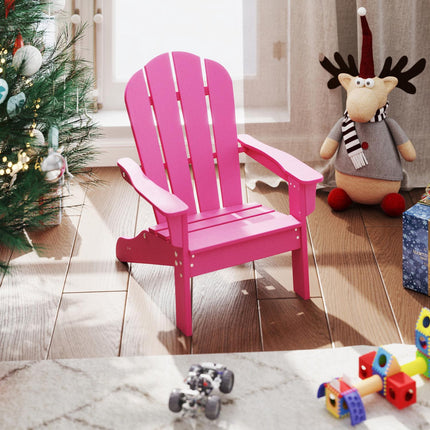 Kids Adirondack Chair, High Back, All-Weather HIPS, Pink