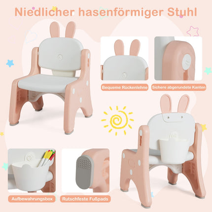 Kids' Art Table & Chair Set with Adjustable Height, Pink