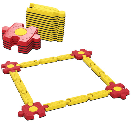 Kids Balance Beam Set, Customizable, Plastic, Yellow/Red