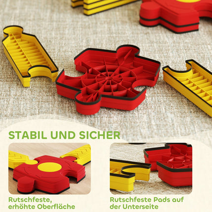Kids Balance Beam Set, Customizable, Plastic, Yellow/Red