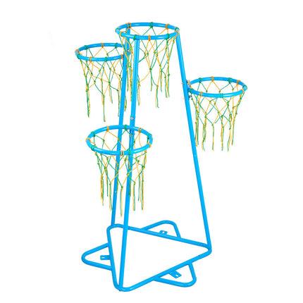 Kids Basketball Hoop Set, 4-Hoop Adjustable, 3 Balls