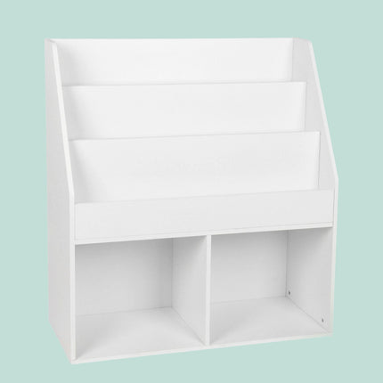 Kids' Bookshelf with Fabric Boxes and Shelves