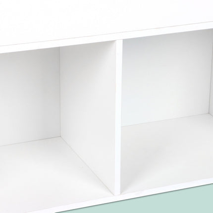 Kids' Bookshelf with Fabric Boxes and Shelves