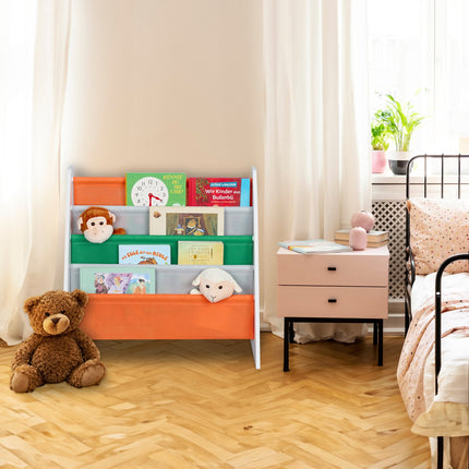 Kids' Bookshelf with Forest Animal Design