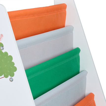 Kids' Bookshelf with Forest Animal Design