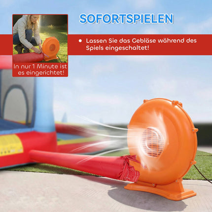 Kids Bounce House with Slide, Pool, Basketball, 350W Blower