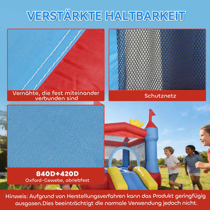 Kids Bounce House with Slide, Pool, Basketball, 350W Blower