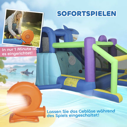 Kids Bounce House with Slide & Water Cannons, 8-in-1 Fun