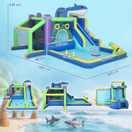 Kids Bounce House with Slide & Water Cannons, 8-in-1 Fun