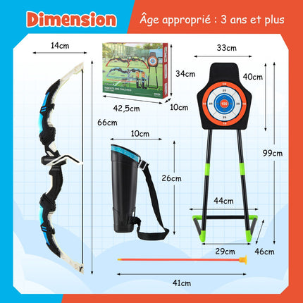 Kids Bow And Arrow Set 2-Pack, LED, 20 Suction Arrows