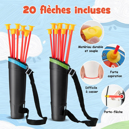 Kids Bow And Arrow Set 2-Pack, LED, 20 Suction Arrows