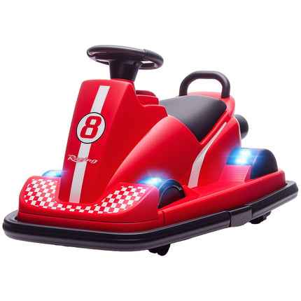 Kids Bumper Car, 360 Spin, LED Lights, Music, Ages 3-8