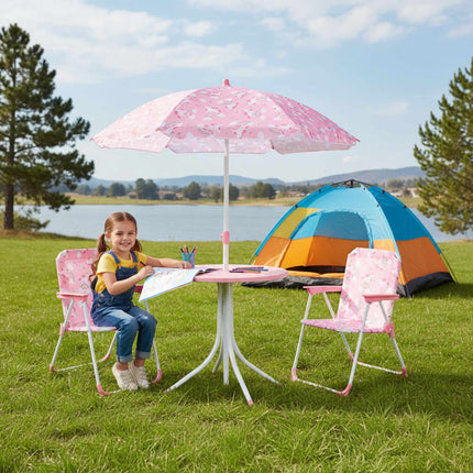 Kids' Camping Set with Adjustable Parasol