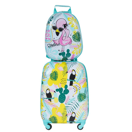 Kids Carry-On Luggage Set, 16in Suitcase, 12in Backpack