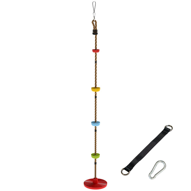 Kids Climbing Rope Set with Swing and Foot Holds