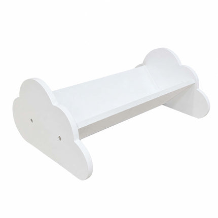 Kids' Cloud Bookshelf, White MDF, 17x43x29 cm