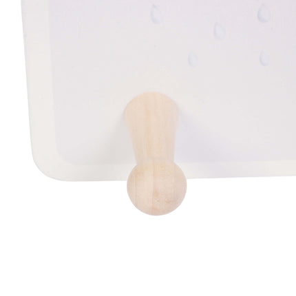 Kids' Coat Rack with 4 Hooks, 15 x 38 cm, MDF & Pine