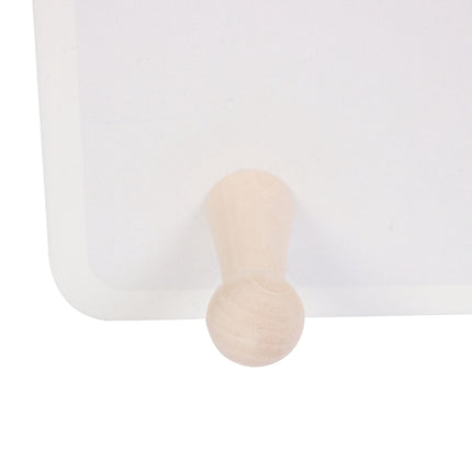 Kids' Coat Rack with 4 Hooks, MDF & Pine, 15x38 cm
