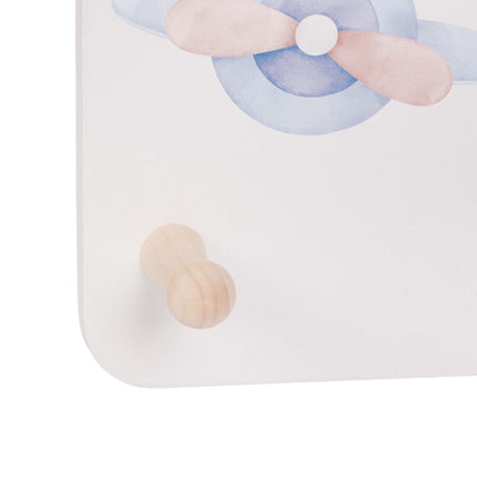 Kids' Coat Rack with 4 Hooks, MDF & Pine, 20x40 cm