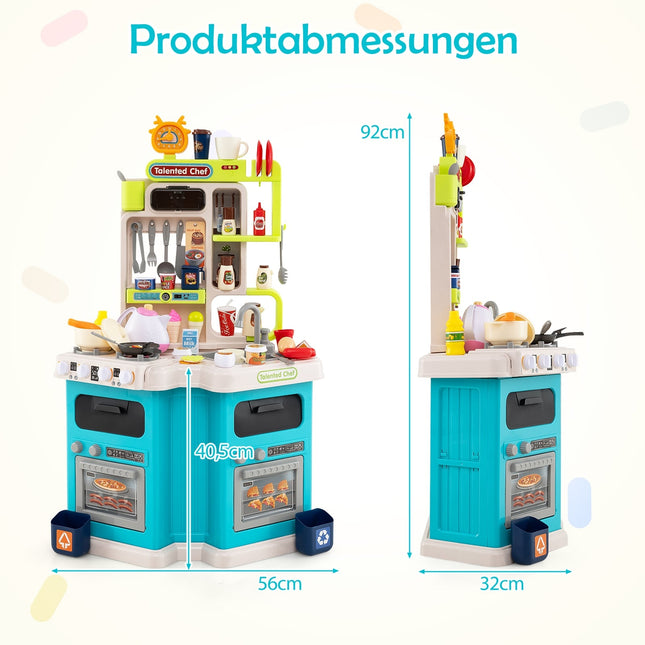 Kids' Corner Kitchen Playset with Lights & Sounds, 75 Pieces