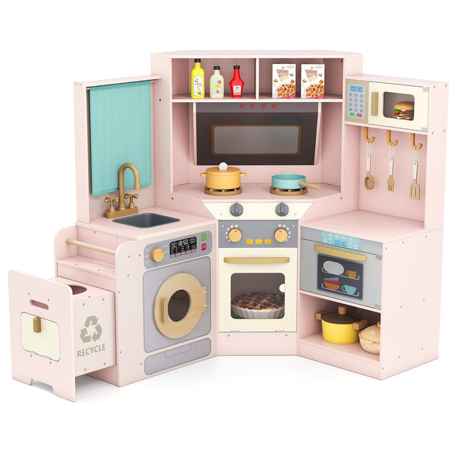Kids' Corner Wooden Kitchen with Lights & Sounds