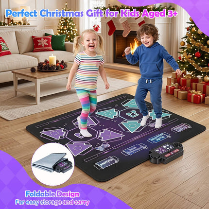 Kids Dance Mat with 4 Modes, LED Lights, and Music