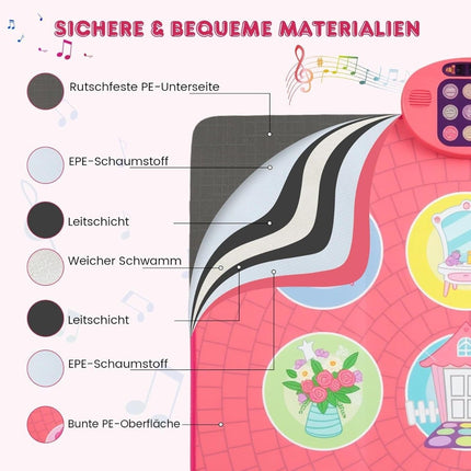 Kids Dance Mat with 5 Modes & 9 Piano Sounds