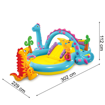 Kids' Dinoland Water Playground with Slide and Fountain
