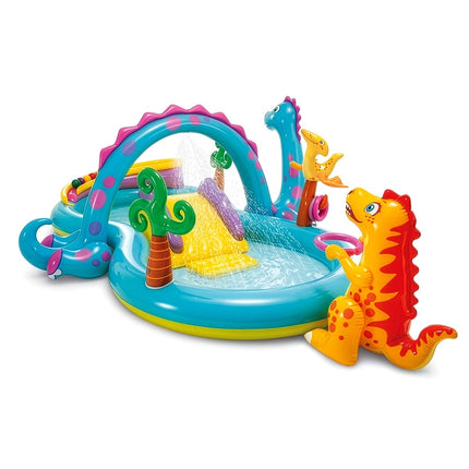 Kids' Dinoland Water Playground with Slide and Fountain