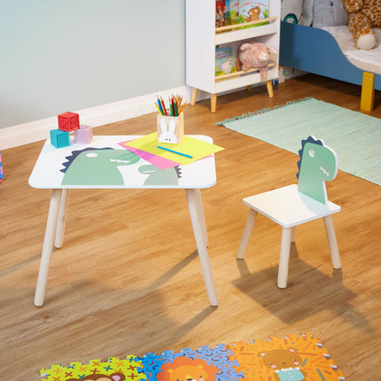 Kids Dinosaur Table and Chair Set – Toddler Furniture