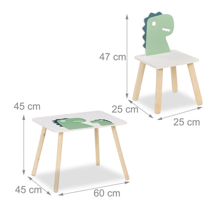 Kids Dinosaur Table and Chair Set – Toddler Furniture