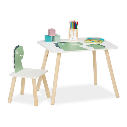 Kids Dinosaur Table and Chair Set – Toddler Furniture