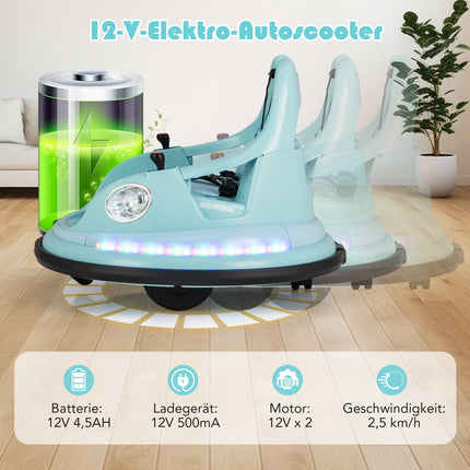 Kids Electric Bumper Car 12V with Remote & Joysticks
