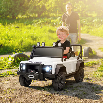 Kids Electric Car, 12V Battery, Remote Control, White