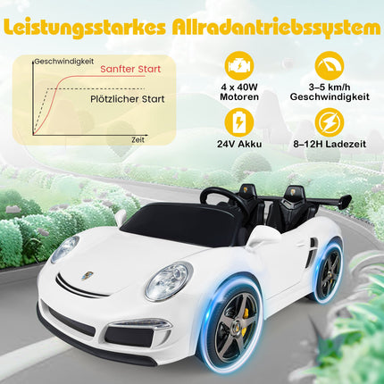 Kids Electric Car 12V, Remote Control, LED Lights, 4WD