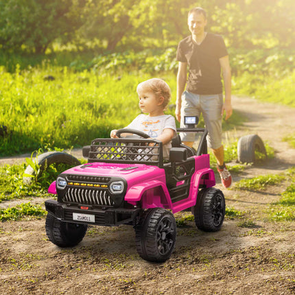 Kids Electric Car 12V with Remote, Pink, Ages 3-8