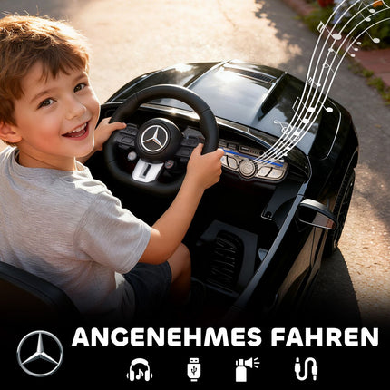 Kids Electric Car, Mercedes Design, 12V, Remote, Black