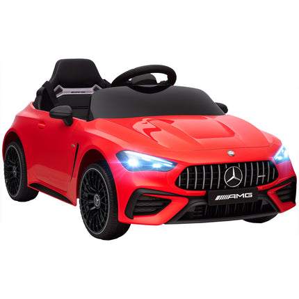 Kids Electric Car, Mercedes Design, 12V, Remote, LED, Red