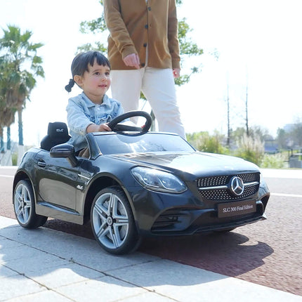 Kids Electric Car with LED Lights, Music, Black, 3-5 km/h