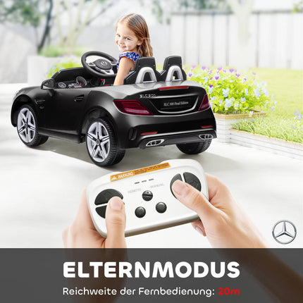 Kids Electric Car with LED Lights, Music, Black, 3-5 km/h
