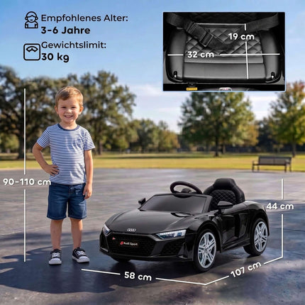 Kids Electric Car with Remote, Black, 12V, Soft Start