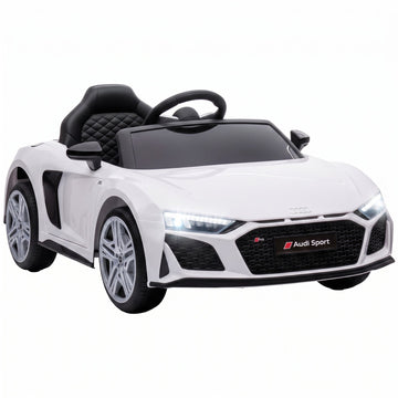 Kids Electric Car with Remote, White, Lithium Battery