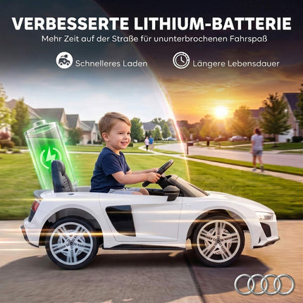 Kids Electric Car with Remote, White, Lithium Battery