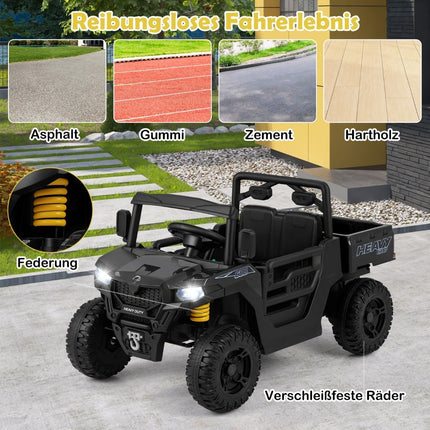 Kids Electric Dump Truck with Remote Control, 12V, Black
