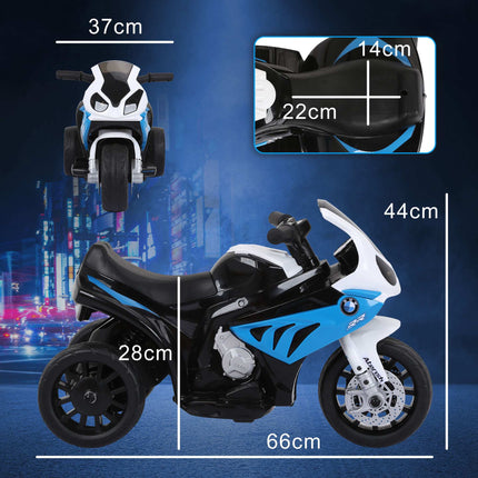 Kids' Electric Motorcycle 6V with Lights & Music, Blue