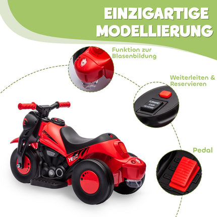 Kids Electric Motorcycle, 6V with Music, 2.5-3 km/h, Ages 2-5